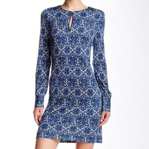 Tory Burch Walker Long sleeve silk dress extra large